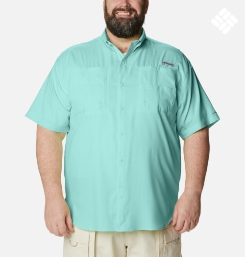 Men's Columbia PFG Tamiami II Short Sleeve Shirts Turquoise | Plus Size CA-TAL16